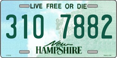 NH license plate 3107882