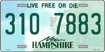NH license plate 3107883