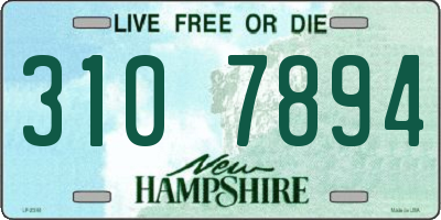 NH license plate 3107894