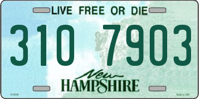 NH license plate 3107903