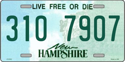 NH license plate 3107907