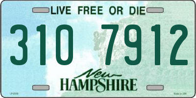 NH license plate 3107912