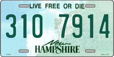 NH license plate 3107914