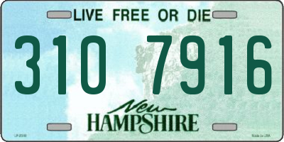 NH license plate 3107916