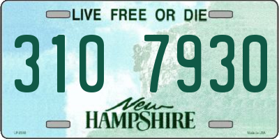 NH license plate 3107930