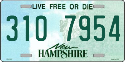 NH license plate 3107954