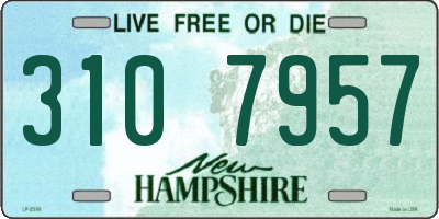 NH license plate 3107957