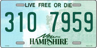 NH license plate 3107959