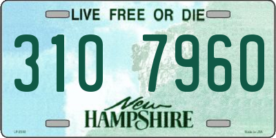 NH license plate 3107960