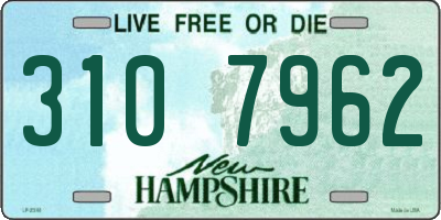 NH license plate 3107962