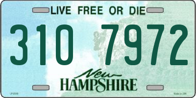 NH license plate 3107972