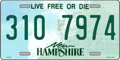 NH license plate 3107974