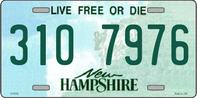 NH license plate 3107976