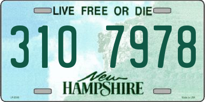 NH license plate 3107978