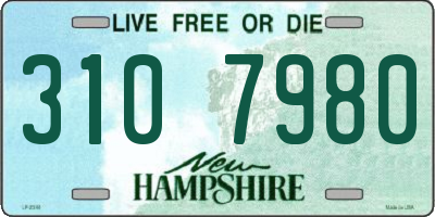 NH license plate 3107980