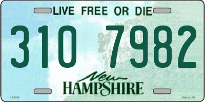 NH license plate 3107982