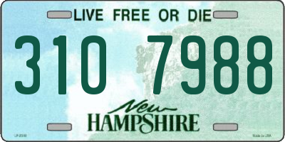 NH license plate 3107988