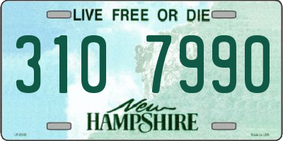 NH license plate 3107990