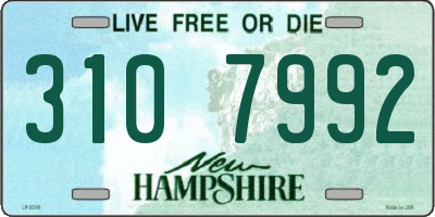NH license plate 3107992