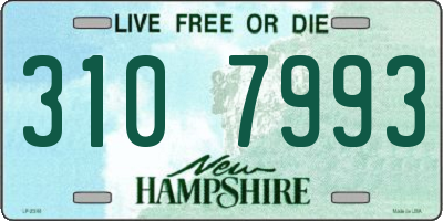NH license plate 3107993