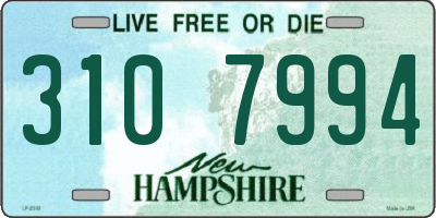 NH license plate 3107994