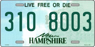 NH license plate 3108003