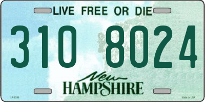 NH license plate 3108024