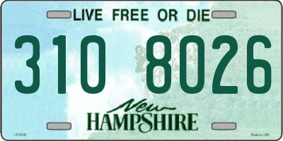 NH license plate 3108026