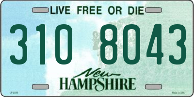 NH license plate 3108043