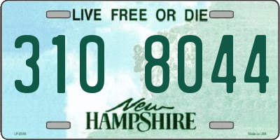 NH license plate 3108044