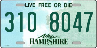 NH license plate 3108047