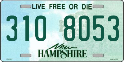 NH license plate 3108053