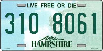 NH license plate 3108061