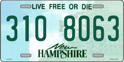 NH license plate 3108063