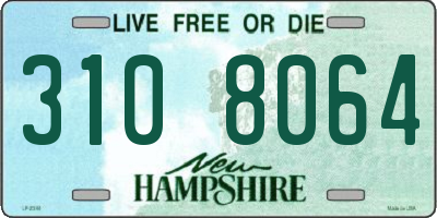 NH license plate 3108064