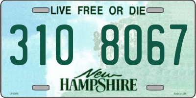 NH license plate 3108067