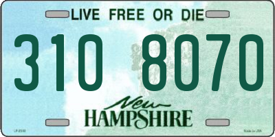 NH license plate 3108070