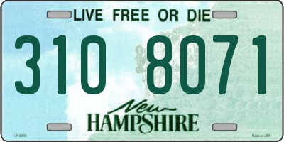 NH license plate 3108071