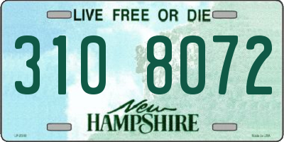 NH license plate 3108072