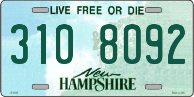 NH license plate 3108092
