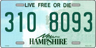 NH license plate 3108093