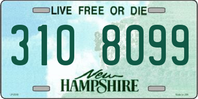 NH license plate 3108099