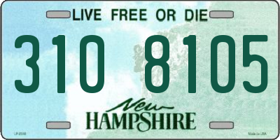 NH license plate 3108105