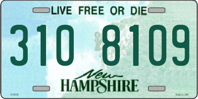 NH license plate 3108109