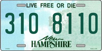NH license plate 3108110