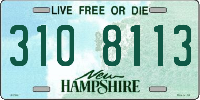 NH license plate 3108113