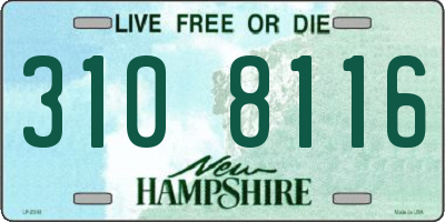 NH license plate 3108116