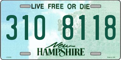 NH license plate 3108118
