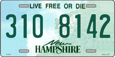 NH license plate 3108142