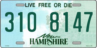NH license plate 3108147